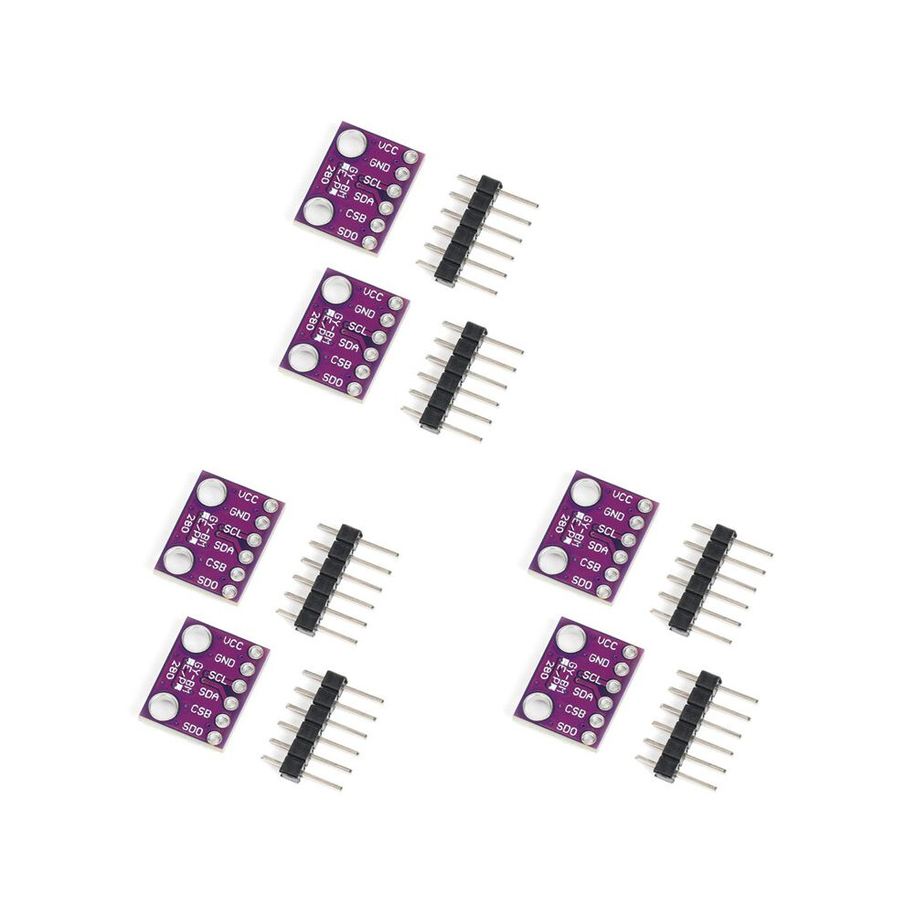 6Pcs Bme280 3.3V Sensor Module Atmospheric Pressure Temperature Humidity Sensors I2c Spi Breakout Gy-Bme280 6031337876024