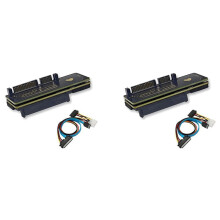 2X Convertitore Adattatore  A SAS per Desktop 6 Gbps  (7 e 15) 22 Pin Maschio A SAS 29 Pin Scheda di Espansione per HDD SAS da 2,5 Pollici 3,5