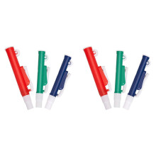 Bombas de Pipeta, 6 Bombas de Mano de Laboratorio: 2 Ml Azul, 10 Ml Verde, 25 Ml Rojo, Apto para Pipetas de Vidrio o Plástico