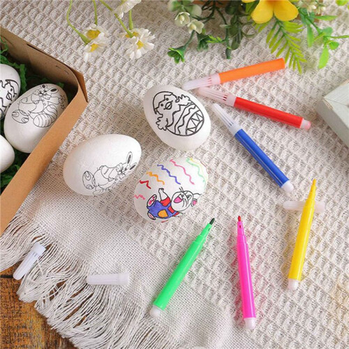 12 Pcs Easter DIY Hand-Painted Eggs 2024 Cartoon Eggs Children'S Handmade Gift Easter Egg Painting Kit-C 1