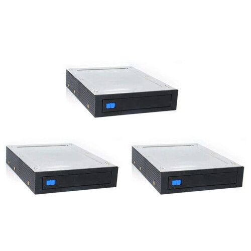 3X Baia de Disquete Interna de 2,5 A 3,5 Polegadas  III Rack Móvel Sem Bandeja de 6 Gbps para Painel Traseiro de Disco Rígido SSD de 2,5 Polegadas