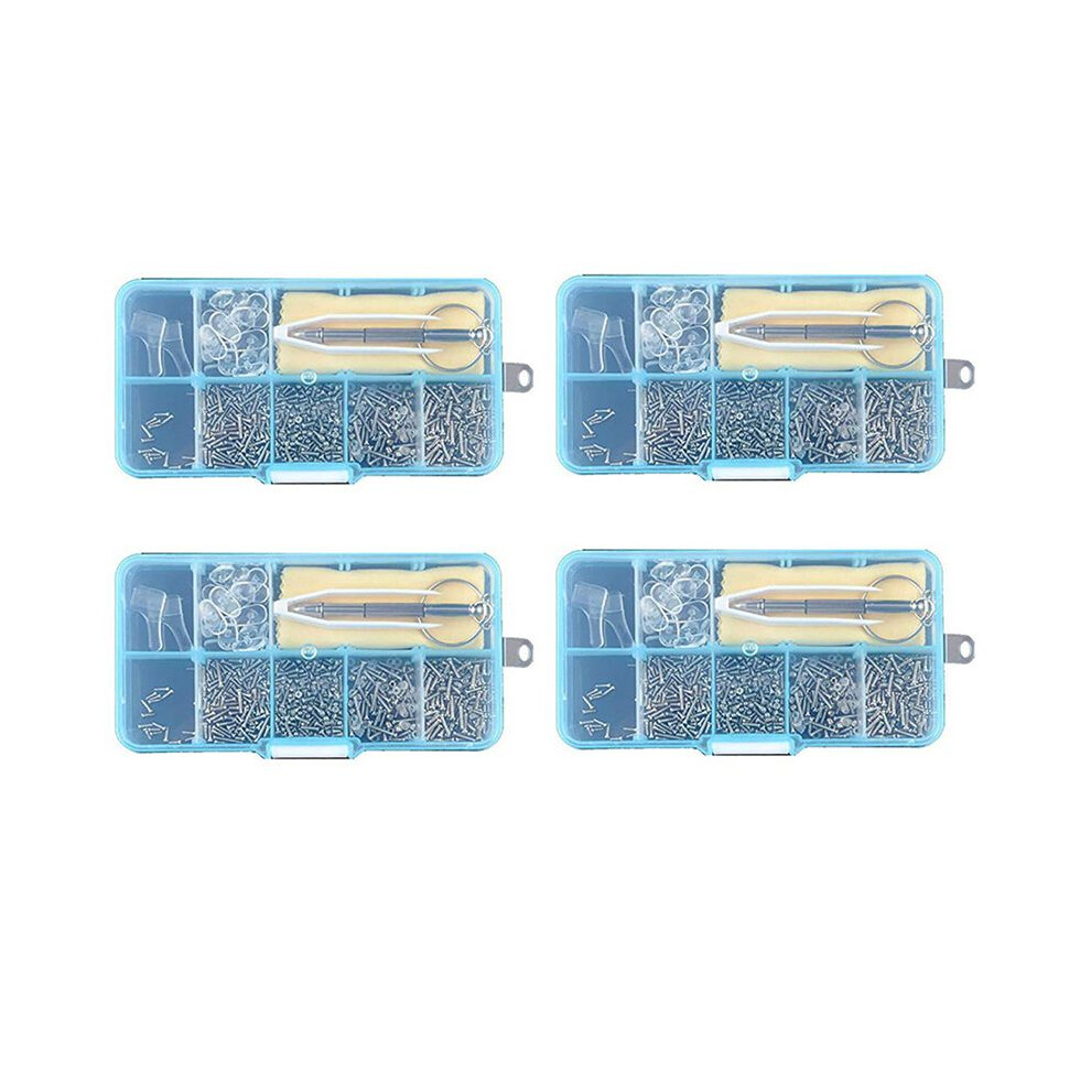 4 Set Eyeglass Sunglass Repair Kit with Screws Tweezers Screwdriver Tiny  Screws Nuts Assortment