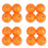 16 Pcs Soft Plastic Simulation Orange Fruit Home Decoration Burgundy 1