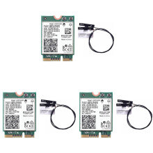 3X Wifi Card Ax201 Ngw with Antenna Wifi 6 3000Mbps M.2 Cnvio2  5.1 Wifi Adapter for Windows10