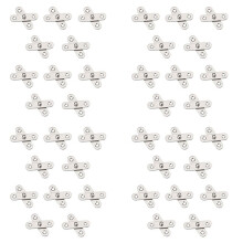 40PCS Shed Door Hinges Kitchen Cabinet Hidden 360 Degree Rotation Pivot Stainless Steel Rotating Rotatable 57x16 mm
