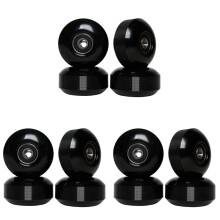 Skateboard RäDer mit Lagern 52X30Mm Street PU RäDer Skateboard Teile Longboard RäDer (12Er Set) Schwarz