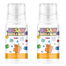 2X Jigsaw Puzzle Glue, 60ML Jigsaw Glue with Sponge , Non-Toxic and Quick Dry Puzzle Sealer