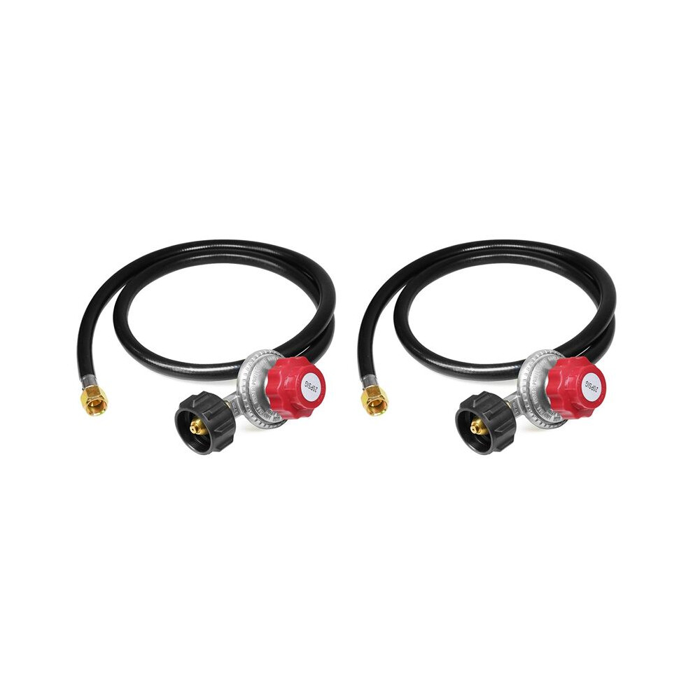 2X High Pressure Propane 0-20 Psi Adjustable Regulator With 4Ft Qcc1/Type1 Hose For Propane Burner Turkey Fryer Smoker 6032750802584