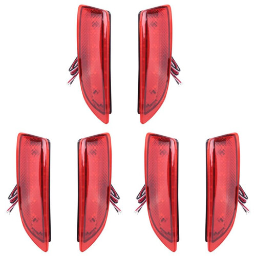 6x Car Led Brake Tail Light Rear Bumper Parking Warning Light Reflector Light for    2011-2012