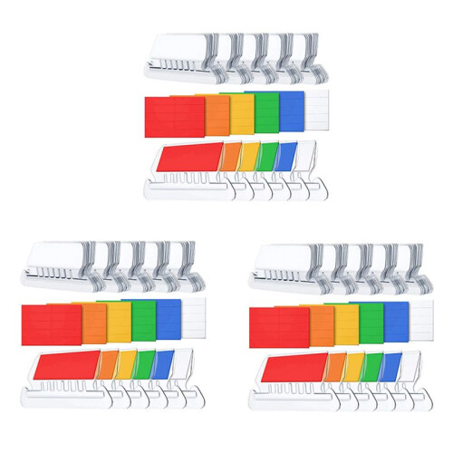 360 Sets File Document Tabs 2 Inch Hanging Folder Tabs and Multicolor Inserts for Quick Identification of Hanging Files