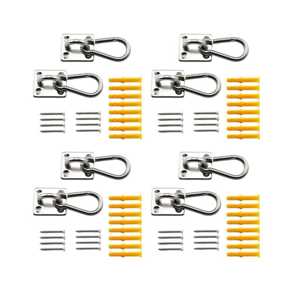 8 Set M6 Ceiling Wall Mount Hanging Hardware Fitting Set U-Shaped Hooks For Yoga Hammock Swings Marine Yacht Accessories 6031625250161