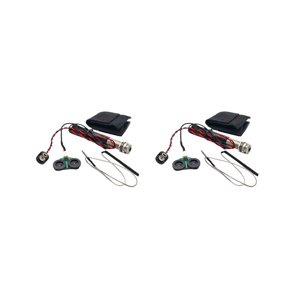 2X Active Endpin Jack Preamp Piezo Pickup Kit Volume & Tone Control For Acoustic Classical Guitar Parts 4713887979579