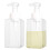 6 Pack Foaming Soap Dispenser 15Oz Refillable Foam Liquid Hand Soap Empty Plastic Pump Bottle Container - Clear 450Ml 2