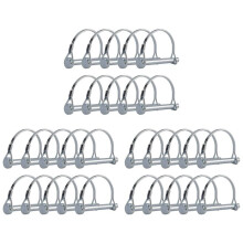 30Pcs Wire Lock Pin, 5/16 Inch Shaft Locking Pin Hitch Pin with Round Arch Wire Retainer for Farm Trailers Lawn Garden