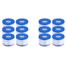 12 Unidades de Cartucho de Reposição para Piscina e Spa Tipo S1, para Filtros de Banheira de Hidromassagem -29001E 11692 Tipo S1 PureSpa Cartucho