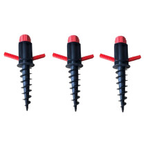 3X Ombrellone da Spiaggia Ancoraggio di Sabbia Campeggio Esterno Trivella per Erba Supporto un Spirale Supporto per Stoccaggio Heavy Duty Patio Prato