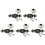 5X Vintage Ceramic Door Knobs Drawer Cabinet Cupboard Wardrobe Pull Handle White+Black 1