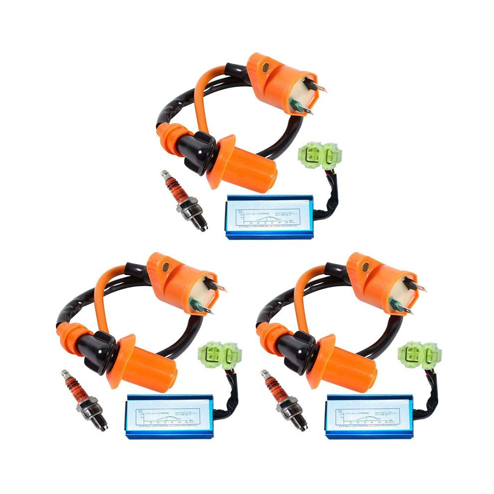 3X High Performance Racing Ignition Coil 6 Pin Cdi 3 Electrode For Gy6 50Cc 150Cc 125Cc Atv Moped 6033416295825