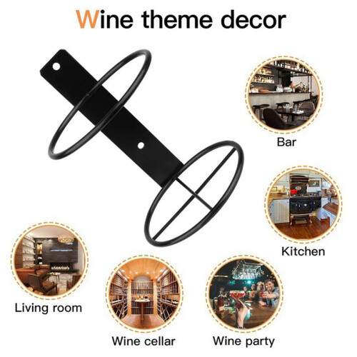 Wine Wall Holder, 12 Pack Wall Mounted Wine Rack, Metal Wine Bottle Display Holder 2