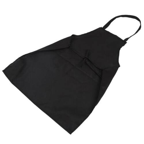 8X Unisex 2 Pocket Black Kitchen Apron Bib, One Size in Medium 1