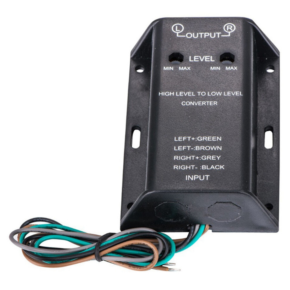High To Low Level Adjustable Adapter 2 Channel Speaker To Rca Converter 6032029591546