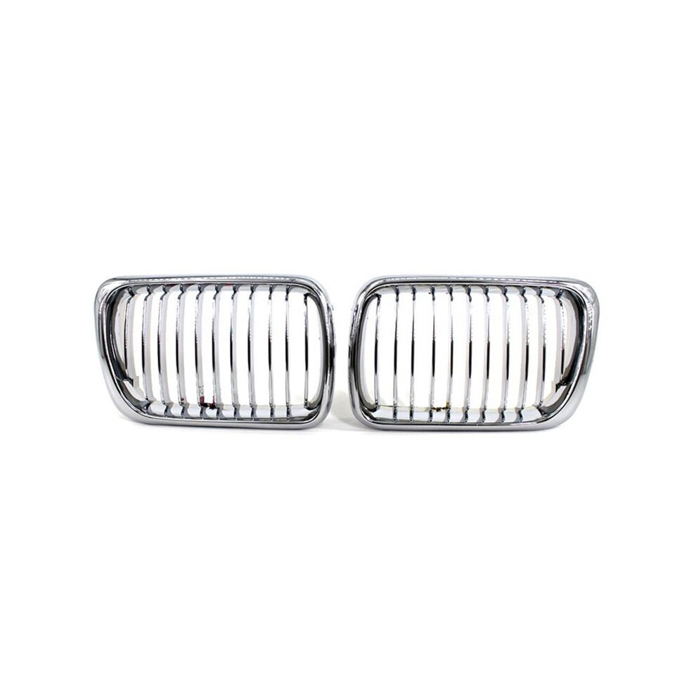 Car Kidney Grille, Sport Grill Front Racing Grilles For 3 Series E36 1997-1999 51138195151 51138195152 Silver 6031748378704