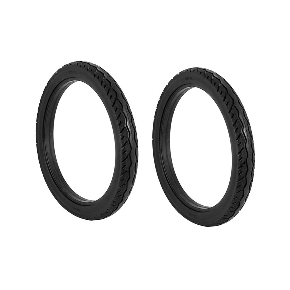 2Pcs 16 Inch 16 X 1.75 Bicycle Solid Tires Bicycle Bike Tires Standby Polyurethane Non-Slip Tires Cycling Tyre Black 4713995532116