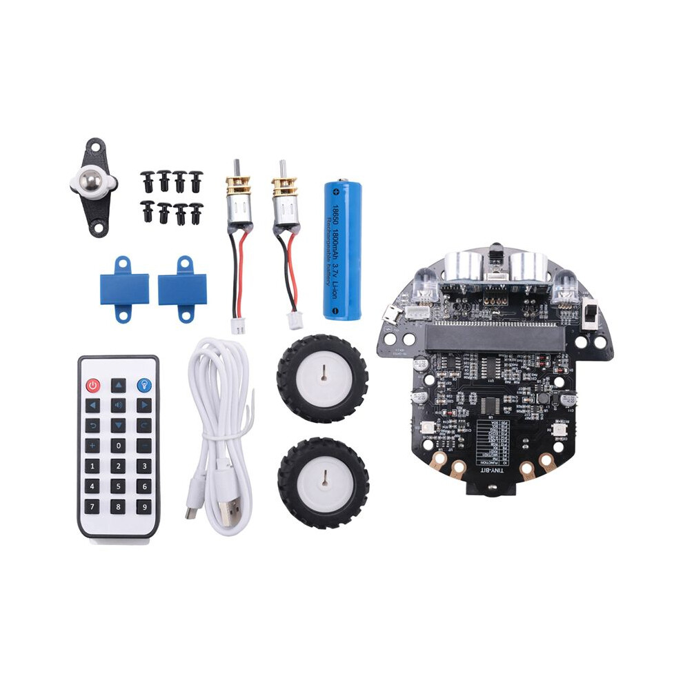Robot Programmable Robotic Kit Based Bbc Microbit V2 And V1 For Stem Coding Education With Chargeable Battery(A) 6031029064685