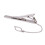 4 Fermacravatte Standard da Uomo In Lega Argentata Cromata, 6 cm 2