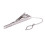 4 Fermacravatte Standard da Uomo In Lega Argentata Cromata, 6 cm 5