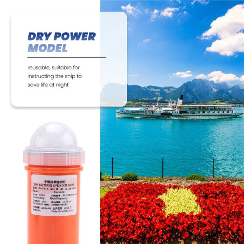 2Pcs LED Life Jacket Emergency Light Surf Life Jacket Light LED Life Jacket Light  Saving Flashlight Dry Power 2