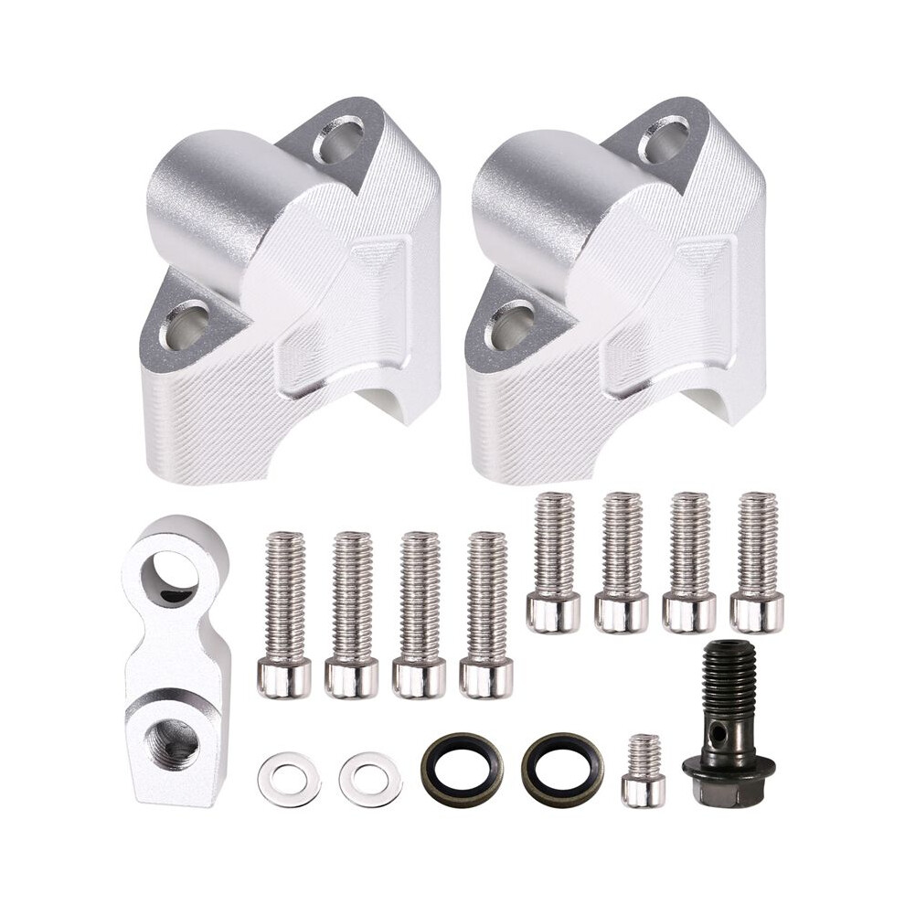 Motorcycle Accessories Handlebar Riser Drag Handle Bar Clamp Extend Adapter For 800Mt 700Mt 450Mt Silver 6033094268630