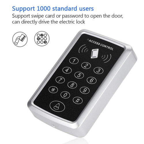 125KHz RFID Access Control Keypad EM Card Reader Door Access Control System Door Lock Opener Keyboard System 2
