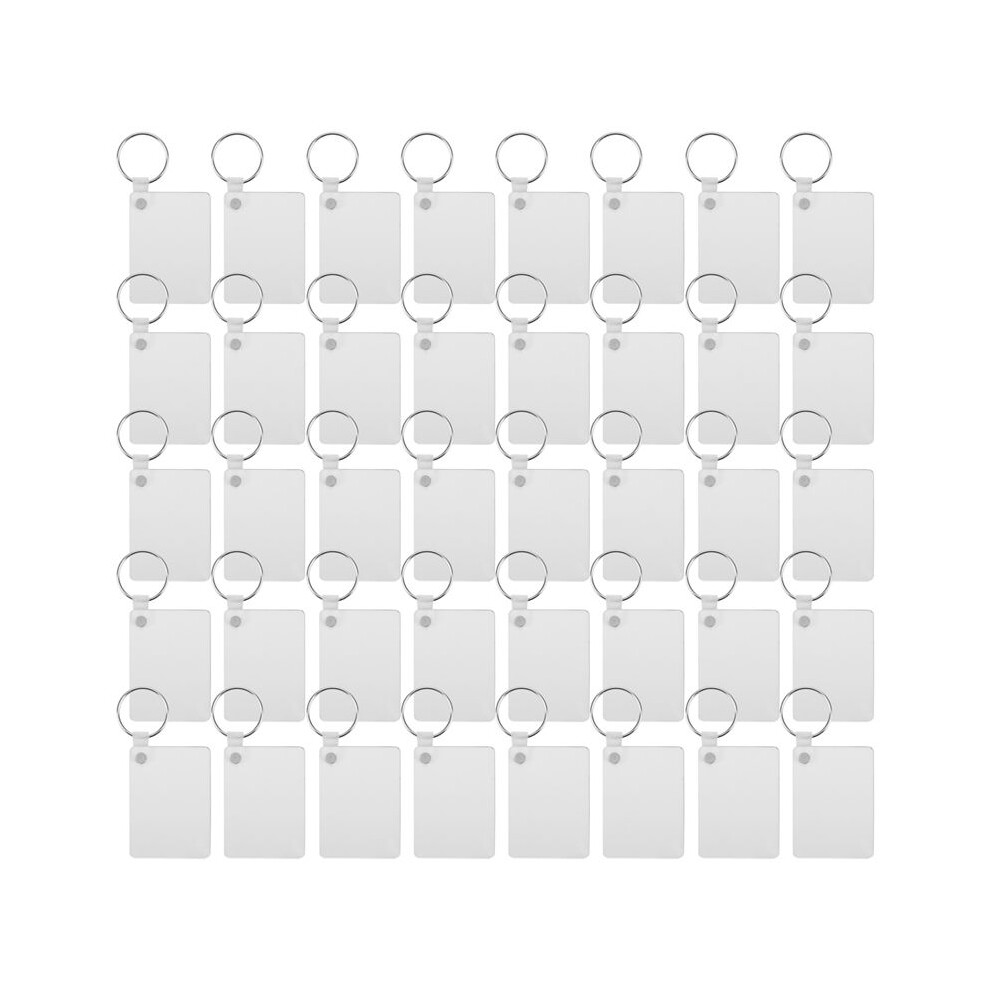 40 Pack Sublimation Keychain Blank Double Sided Heat Transfer Blank  Blank Board Key Ring Blank Sublimation DIY-image-OPC-PPFQDGX-NEW