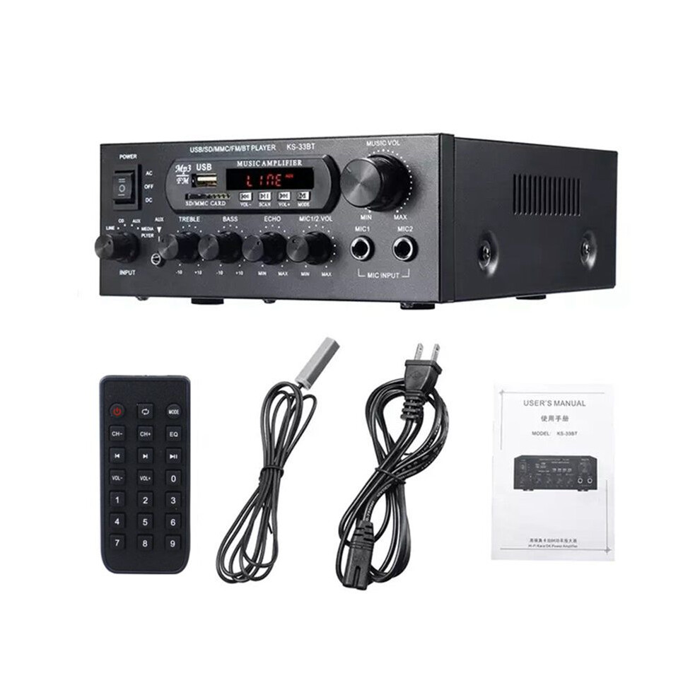 1200W 220V Amplificador Hifi Digital Amplifier 33Bt Stereo Led Digital Audio Amplifier Aux Fm Radio Eu Plug 6031120285934
