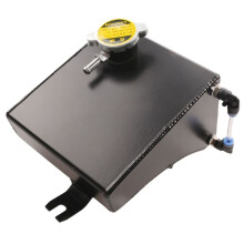 Tanque de Agua Refrigerante para Radiador de Automóvil de 1,5 L, Tanque de Agua Auxiliar para  240SX S13 1989-1994, Aluminio Negro