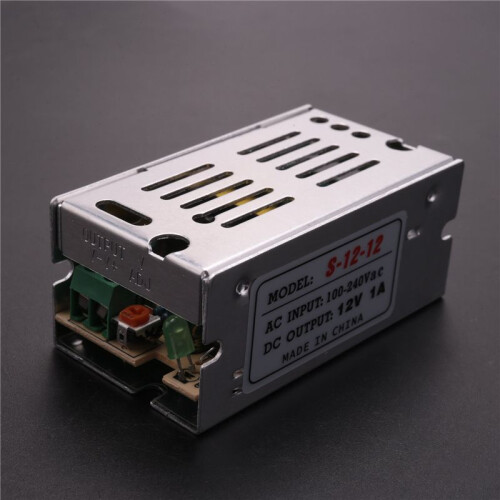 10X Spanningstransformator Voeding AC 110/220V Naar  12V 1A Zilver 2