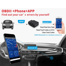 KONNWEI KW902 Elm327 V1.5 Autodiagnosetool Codeleser  5.0 OBD 2 OBD2-Scanner für Android IOS mit Umschalttaste