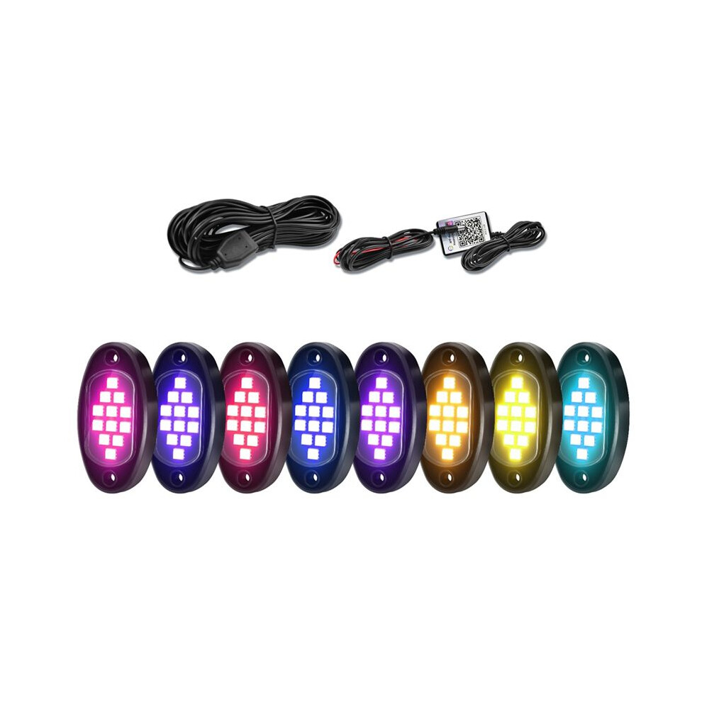 Rgb Led Rock S, Multifunction Neon Underglow Waterproof With App Control Multicolor S For Atv Utv Suv,A Light 4714084879952