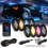 RGB LED Rock Lights, Multifunction Neon Underglow Waterproof Light with APP Control Multicolor Lights for ATV UTV SUV,A 3