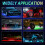 RGB LED Rock Lights, Multifunction Neon Underglow Waterproof Light with APP Control Multicolor Lights for ATV UTV SUV,A 8
