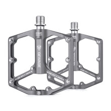 GEWAGE Pedal de Bicicleta de una Pieza, Aleación de Aluminio CNC, Ultraligero, con Sello de Rodamiento, Accesorios de Titanio.