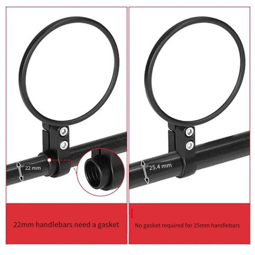 Motorcycle Rearview Mirror Adjustable Bicycle Rearview Mirror Motorcycle Handlebar Glass Rearview Mirror 2