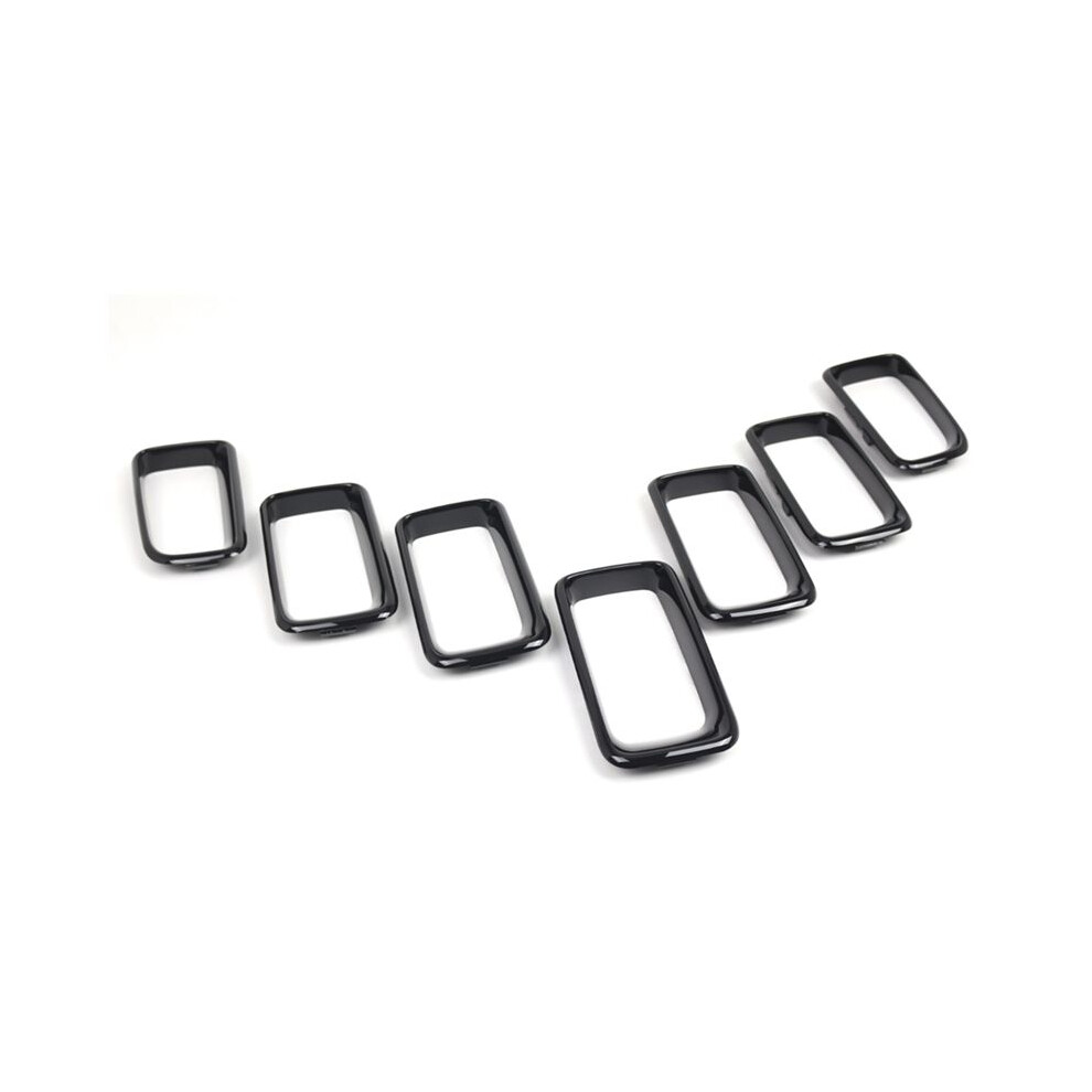 68109865Aa Car Center Grill Trim Frame Grille Trim Molding Insert For Compass 2011-2016 Ch1210111 Bright Black 6032784129886