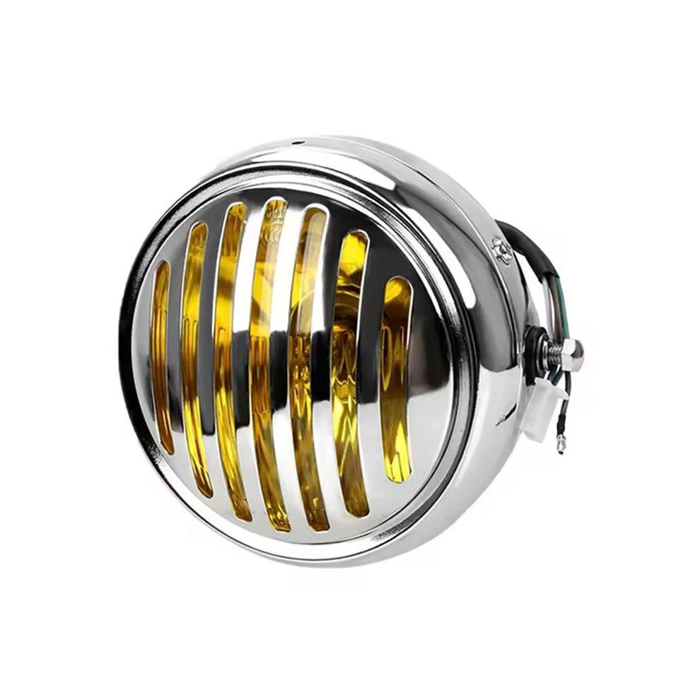 For Gn125/Cg125 Modified Retro Universal Motorcycle 12V Shell Front Retro Round Headlight Black 6032059964600