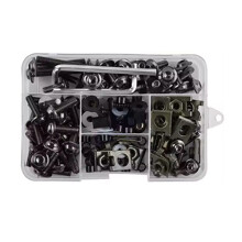 Kit de Pernos de Carenado de Motocicleta, 177 Piezas M5 M6 Tornillos de Parabrisas de Motocicleta Sujetadores Pernos de Carenado Kit de Clips de