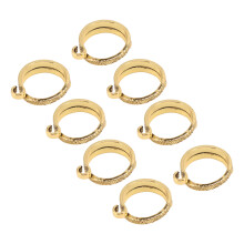 8PCS Gold Alloy Adjustable Knitting Crochet Loop Rings for DIY Crafts