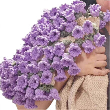 (160cm, Purple Valley) 80/110/160cm Crochet Flowers Blanket DIY Finished Knitted Blanket for Women Mother's Day Bouquet Birthday Gift