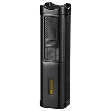 (A) Cigars Lighter with Cigars Cutter Sturdy Refillable Lighters for Indoor Outdoor for Camping