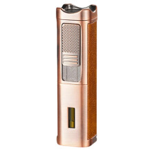 (D) Cigars Lighter with Cigars Cutter Sturdy Refillable Lighters for Indoor Outdoor for Camping
